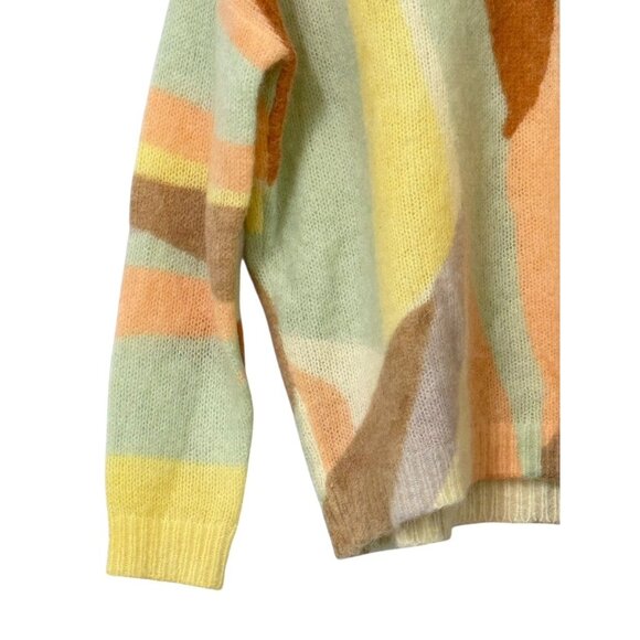 Sezane Amicie Sweater Jumper Kid Mohair Wool Blend Pullover Multicolor Size S - Picture 3 of 8
